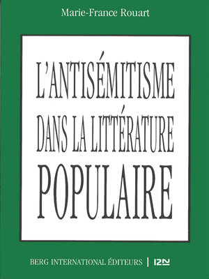 cover image of L'antisémitisme dans la littérature populaire